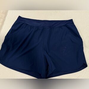 Lands End navy active athletic shorts 24W swim